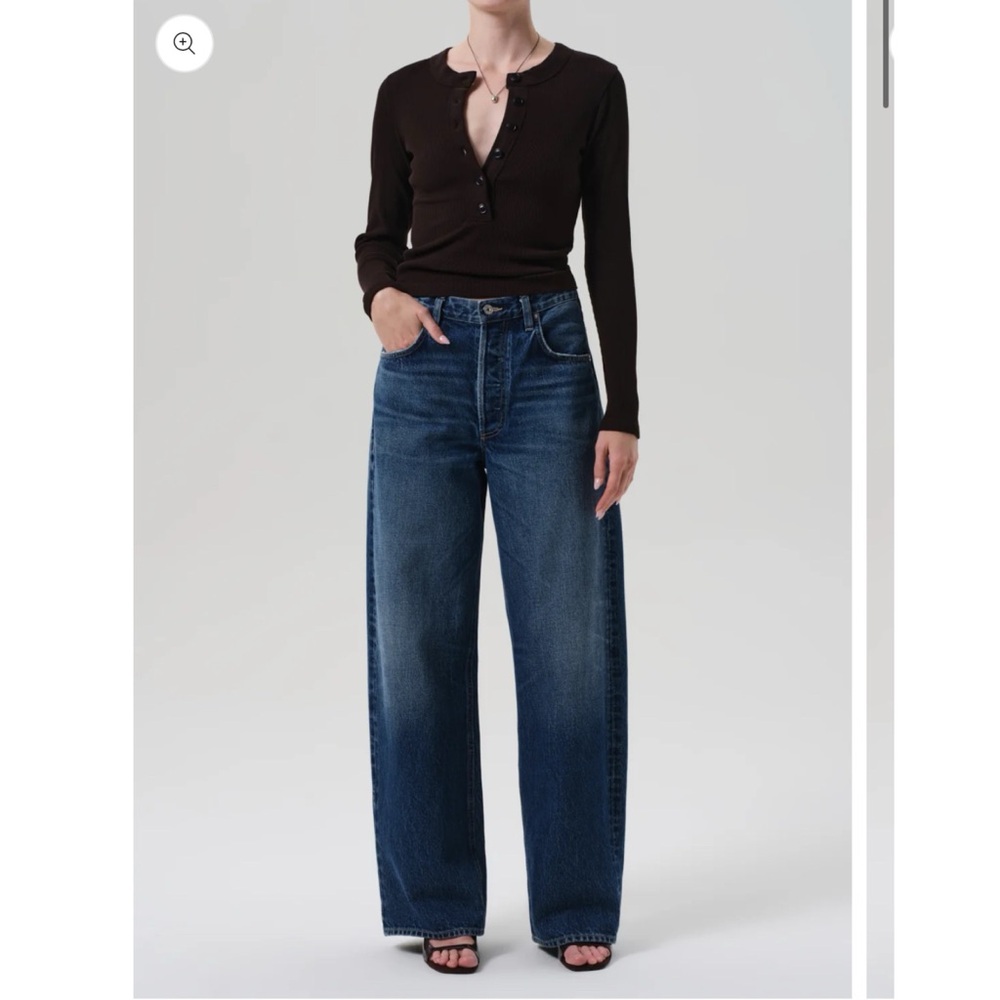 Citizens of Humanity Ayla Baggy Cuffed Crop Wide Leg Jeans Claremont 29 - Picture 3 of 13